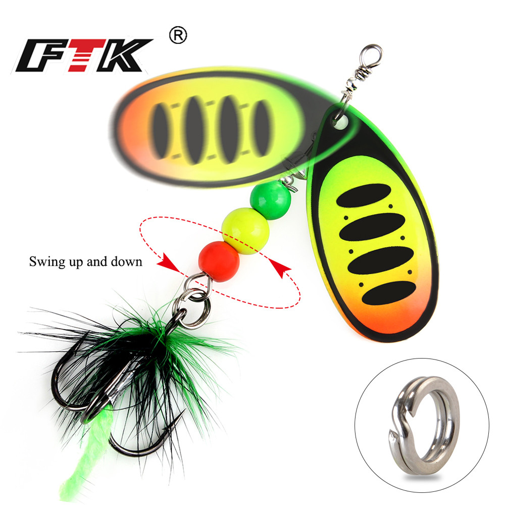 طعم صيد FTK سبينر بيت 7 جرام 8 - مراجعة Fishing Hook Treble وسعره