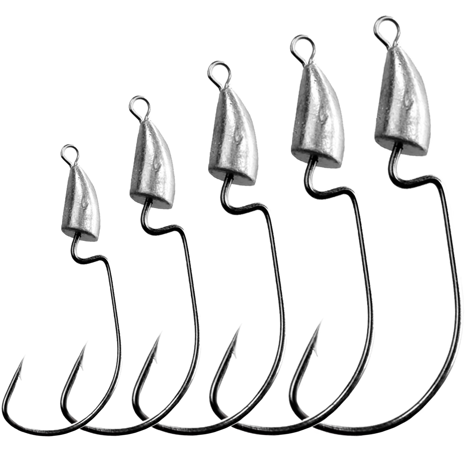 THKFISH 10 قطعة كرنك تهزهز رئي - مراجعة Fishing Hook Weedless وسعره