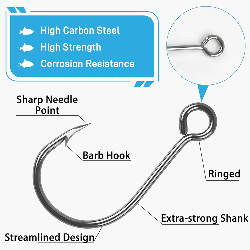 70 قطعة خطاف واحد مضمن لصيد ال - مراجعة Fishing Hook Assortment وسعره