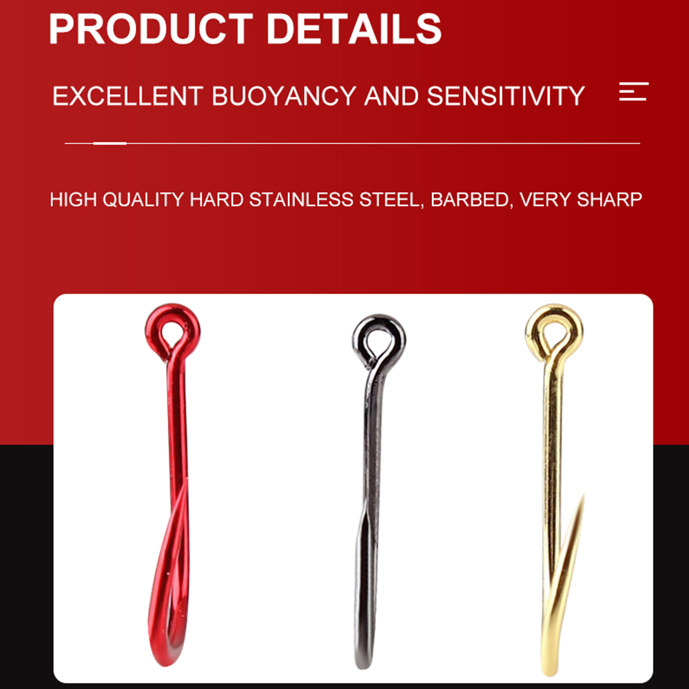 FTK 50-100 قطعة خطاف صيد ذهبي  - مراجعة Fishing Hook Barbless وسعره