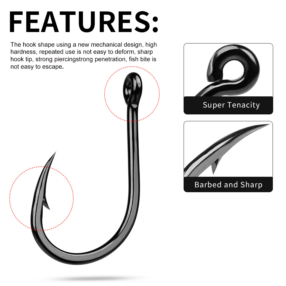 10 قطعة عالية الكربون الصلب ال - مراجعة Fishing Hook Assortment وسعره