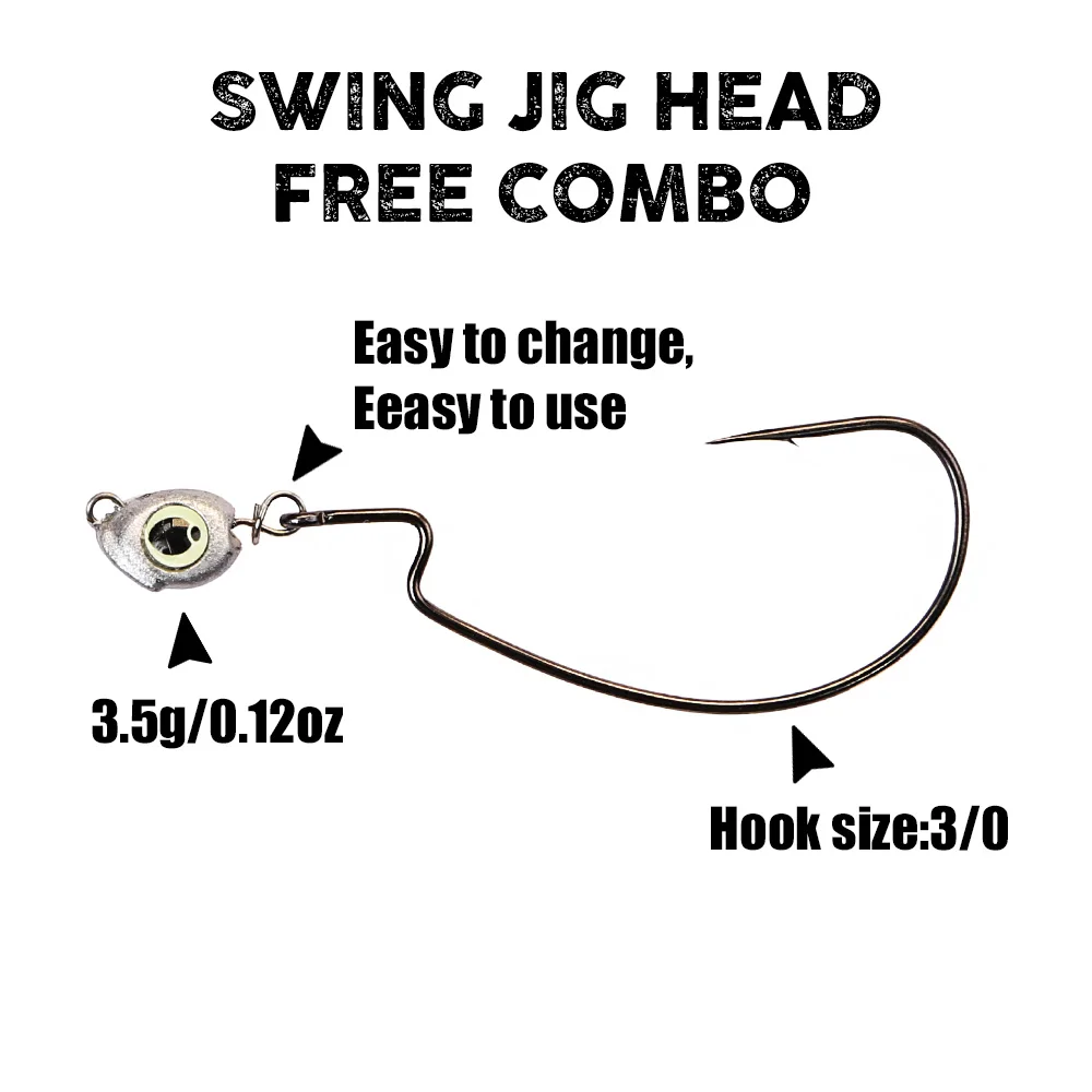 B&U رأس جيغ سوينغ تشيبوراشكا،  - مراجعة Fishing Hook Offset وسعره