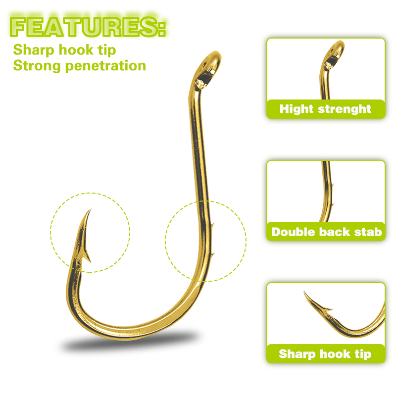50 قطعة من خطافات الأخطبوط لصي - مراجعة Fishing Hook Circle وسعره